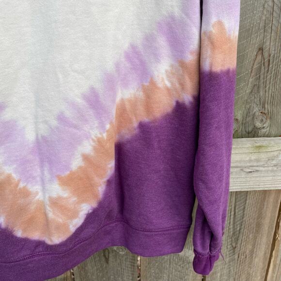 Free People Movement Metti Tie Dye Sweatshirt Oversized Ombre Purple Size Small - Picture 10 of 12